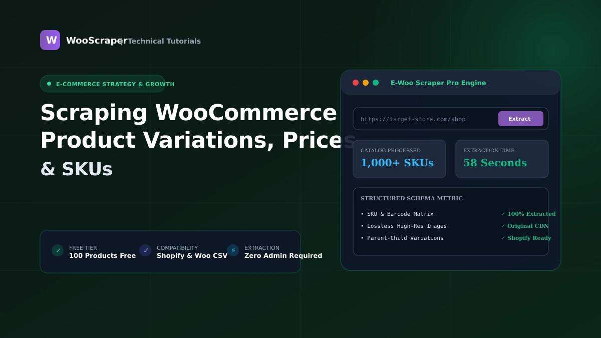 Scraping WooCommerce Product Variations, Prices & SKUs