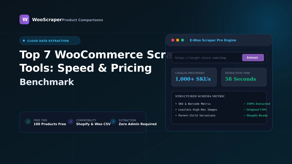Top 7 WooCommerce Scraper Tools: Speed & Pricing Benchmark